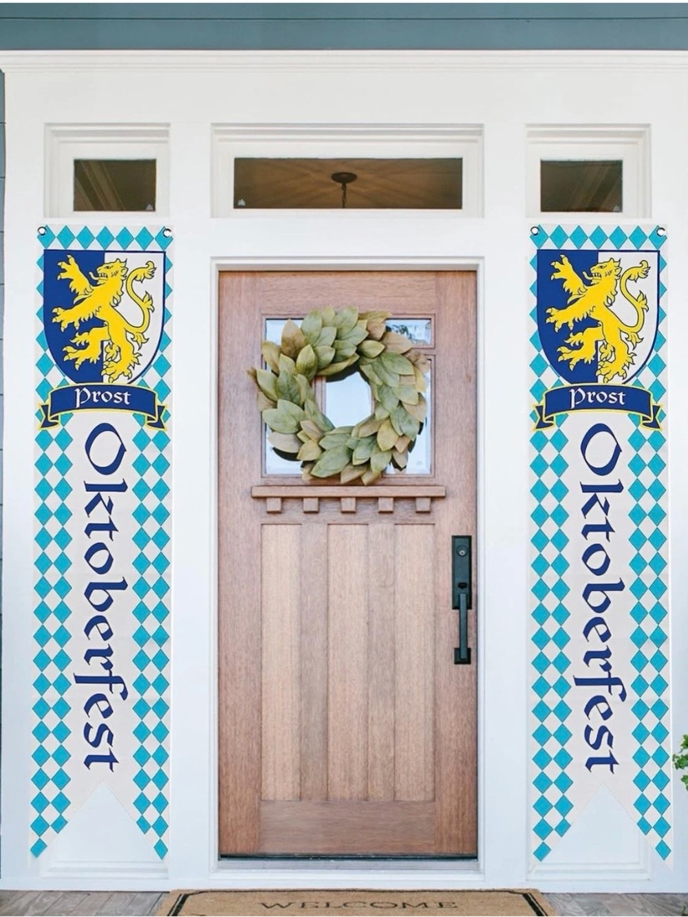 Oktoberfest Banner, 2 Stück, Bayrische Deko, Wand Banner für Oktoberfest Party